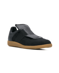 schwarze Slip-On Sneakers aus Wildleder von Maison Margiela