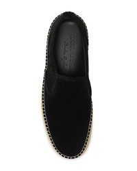 schwarze Slip-On Sneakers aus Wildleder von Burberry