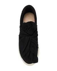 schwarze Slip-On Sneakers aus Wildleder von Ports 1961