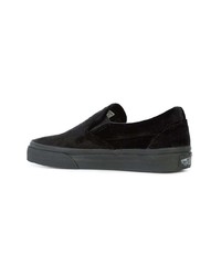 schwarze Slip-On Sneakers aus Wildleder von Vans