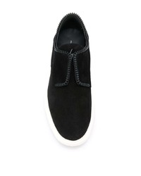 schwarze Slip-On Sneakers aus Wildleder von Giuseppe Zanotti