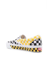 schwarze Slip-On Sneakers mit Karomuster von Vans