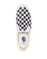 schwarze Slip-On Sneakers mit Karomuster von Vans