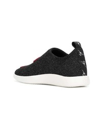 schwarze Slip-On Sneakers von Giuseppe Zanotti Design