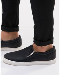 schwarze Slip-On Sneakers von Asos
