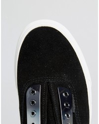 schwarze Slip-On Sneakers von Vans