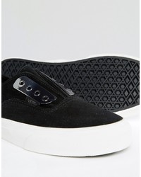 schwarze Slip-On Sneakers von Vans