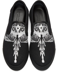 schwarze Slip-On Sneakers von Marcelo Burlon County of Milan