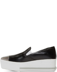 schwarze Slip-On Sneakers von Miu Miu