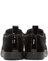 schwarze Slip-On Sneakers von Giuseppe Zanotti
