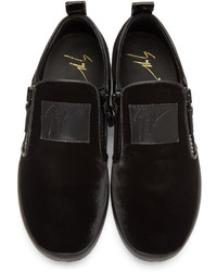 schwarze Slip-On Sneakers von Giuseppe Zanotti