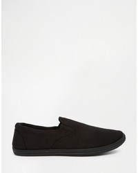 schwarze Slip-On Sneakers von Asos