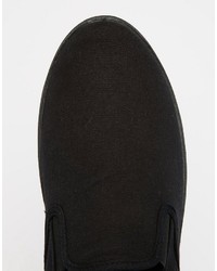 schwarze Slip-On Sneakers von Asos