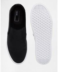 schwarze Slip-On Sneakers von Asos