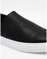 schwarze Slip-On Sneakers von Asos