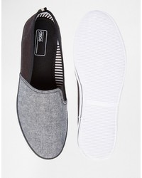 schwarze Slip-On Sneakers von Asos