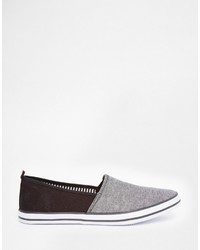 schwarze Slip-On Sneakers von Asos