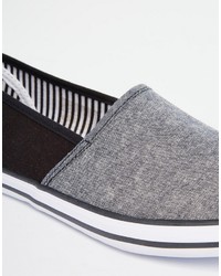 schwarze Slip-On Sneakers von Asos