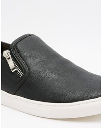 schwarze Slip-On Sneakers von Asos