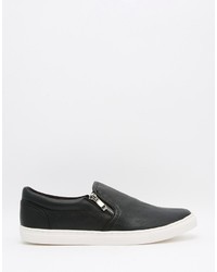 schwarze Slip-On Sneakers von Asos