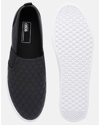 schwarze Slip-On Sneakers von Asos