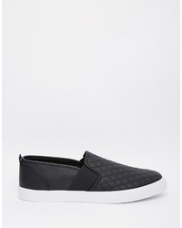 schwarze Slip-On Sneakers von Asos