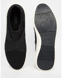 schwarze Slip-On Sneakers von Aldo