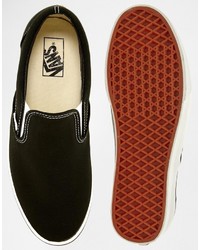 schwarze Slip-On Sneakers von Vans
