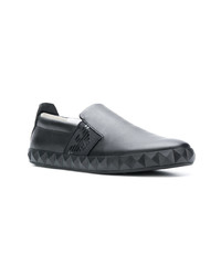 schwarze Slip-On Sneakers von Emporio Armani