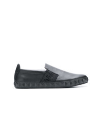 schwarze Slip-On Sneakers von Emporio Armani