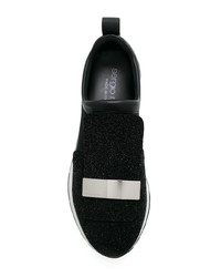 schwarze Slip-On Sneakers von Sergio Rossi