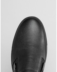 schwarze Slip-On Sneakers von Hugo Boss