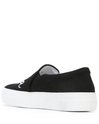 schwarze Slip-On Sneakers von Joshua Sanders