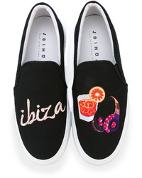 schwarze Slip-On Sneakers von Joshua Sanders