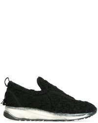 schwarze Slip-On Sneakers von Maison Margiela