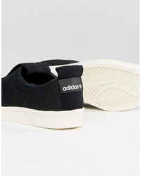 schwarze Slip-On Sneakers von adidas