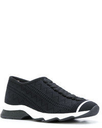 schwarze Slip-On Sneakers von Fendi
