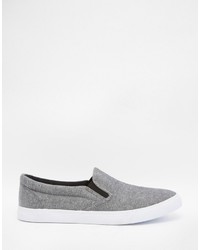 schwarze Slip-On Sneakers von Asos