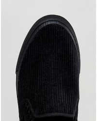 schwarze Slip-On Sneakers von Asos