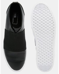 schwarze Slip-On Sneakers von Asos