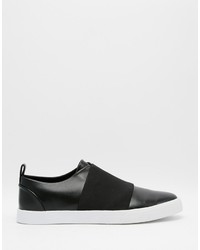 schwarze Slip-On Sneakers von Asos