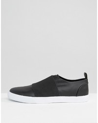 schwarze Slip-On Sneakers von Asos