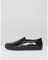 schwarze Slip-On Sneakers von Asos