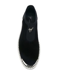 schwarze Slip-On Sneakers von Giuseppe Zanotti Design