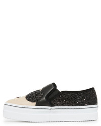 schwarze Slip-On Sneakers von Alice + Olivia