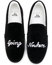 schwarze Slip-On Sneakers von Joshua Sanders