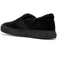 schwarze Slip-On Sneakers von Lanvin