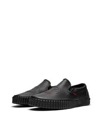 schwarze Slip-On Sneakers von Vans