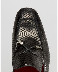 schwarze Slipper mit Quasten von Jeffery West