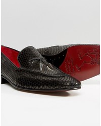 schwarze Slipper mit Quasten von Jeffery West